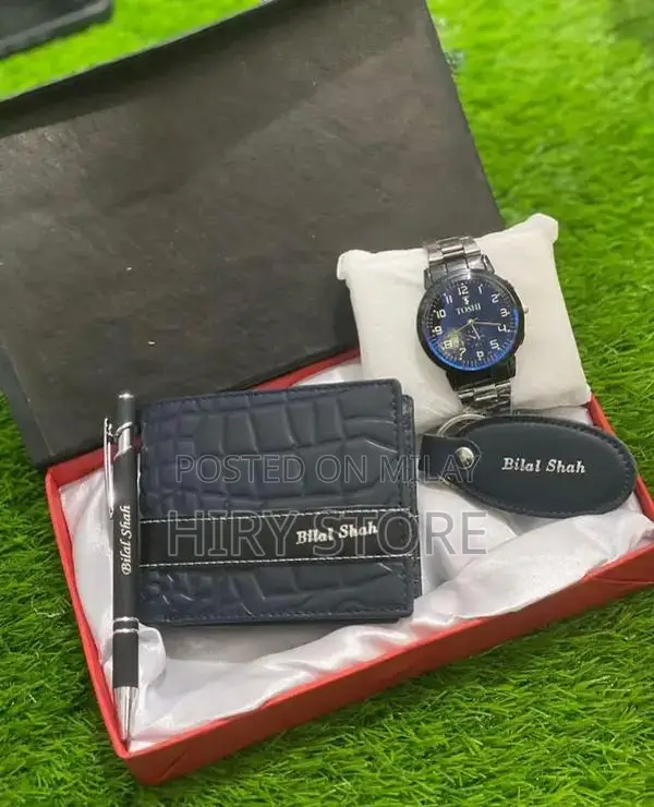 Custom Leather Wallet Set with Optional Accessories