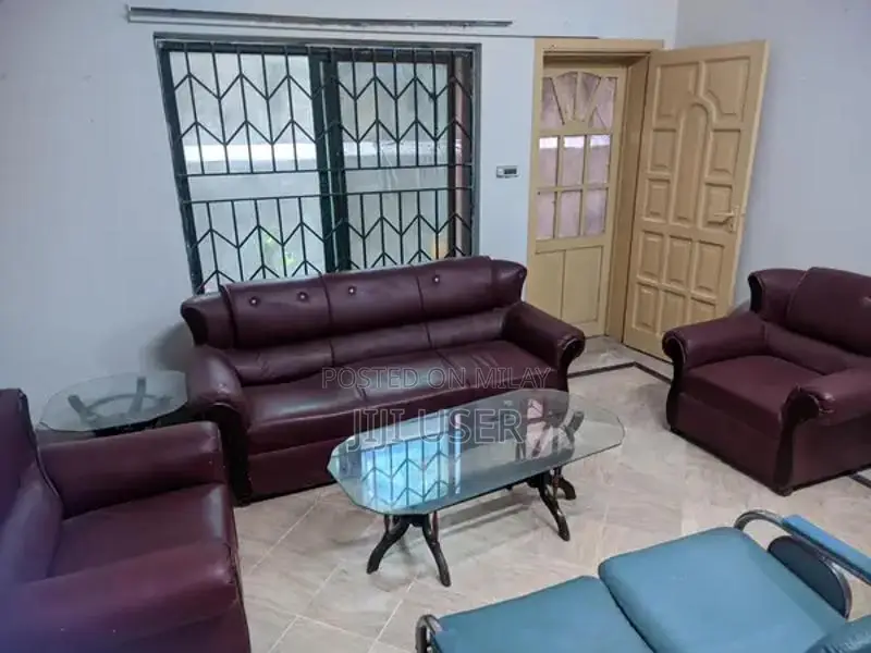 Maroon 5-Seater Leather Sofa Set with Good Design