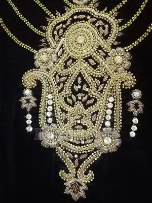 Blue Velvet Sherwani with Heavy Dabka Embroidery and Traditional Acces