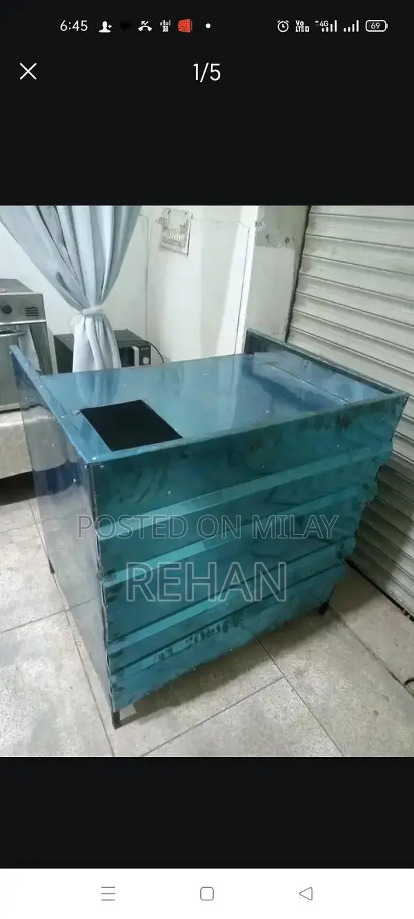 Commercial Food Counter with Fries, Roll, and Samosa Station
