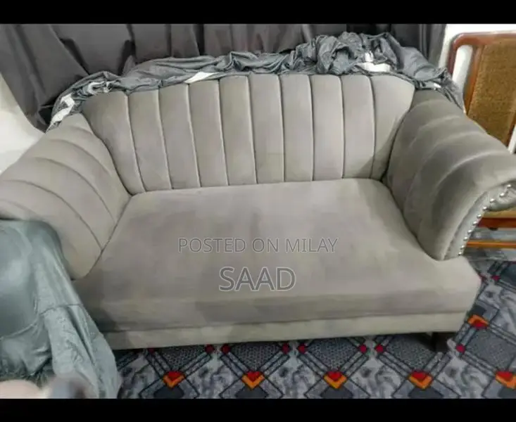 Spacious 7-Seater Living Room Sofa Set with Cushions