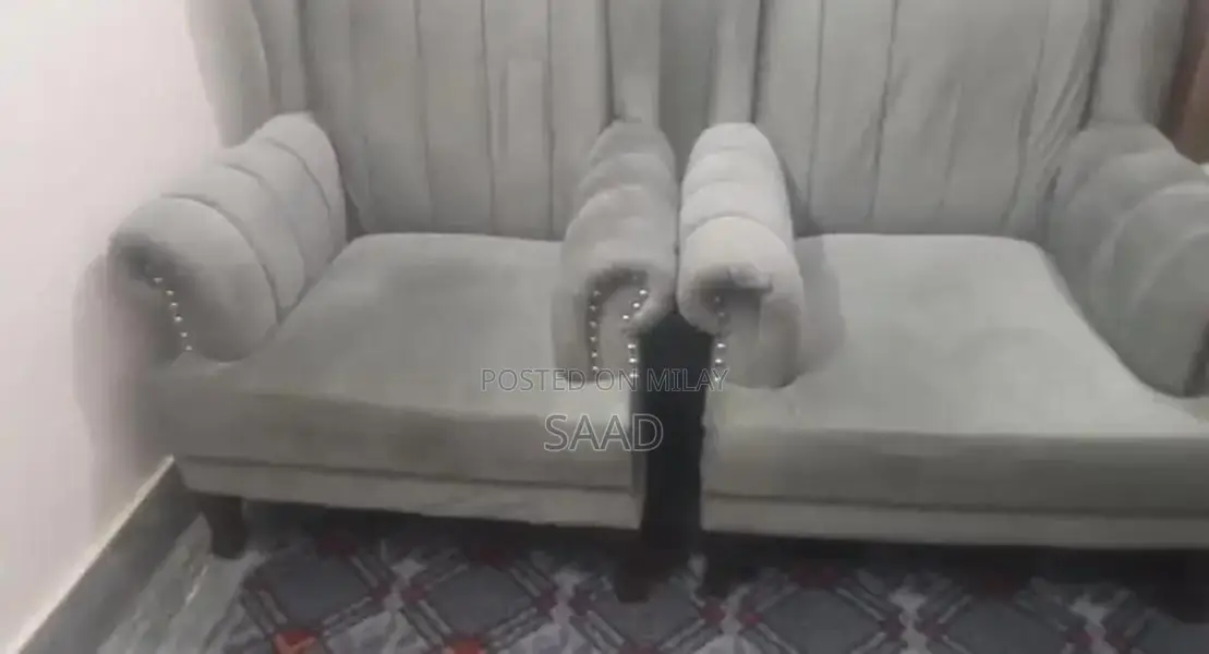 Spacious 7-Seater Living Room Sofa Set with Cushions