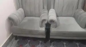 Spacious 7-Seater Living Room Sofa Set with Cushions