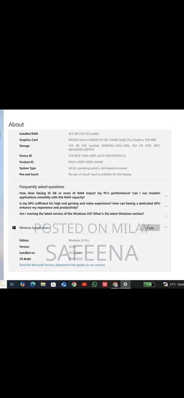 HP Pavilion Core i7 Laptop with SSD - 10th Gen Performance