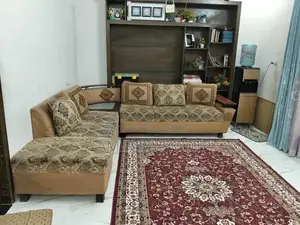 Spacious L-Shaped Sofa - Family-Friendly 8-Seat Living Room Furniture