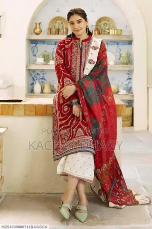 Elegant Khaddar 3-Piece Embroidered Unstitched Women's Dress Set