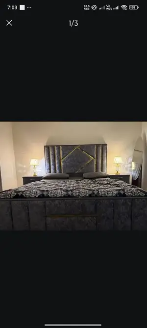 Modern Bedroom Set with Side Table - Lightly Used