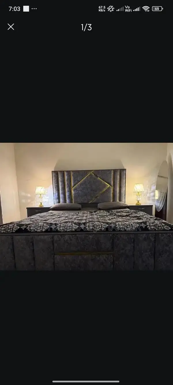 Modern Bedroom Set with Side Table - Lightly Used