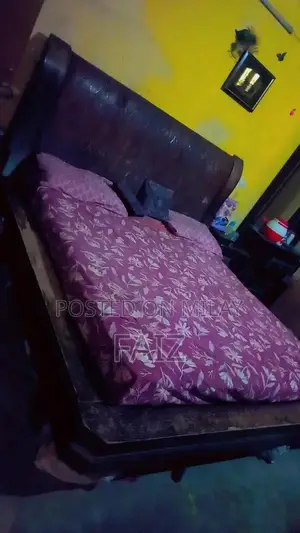 King Size Bed with Side Table and Bedside Storage