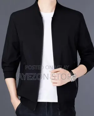 Photo - Man's Plain Fleese Jacket 1 Piece - Black Color