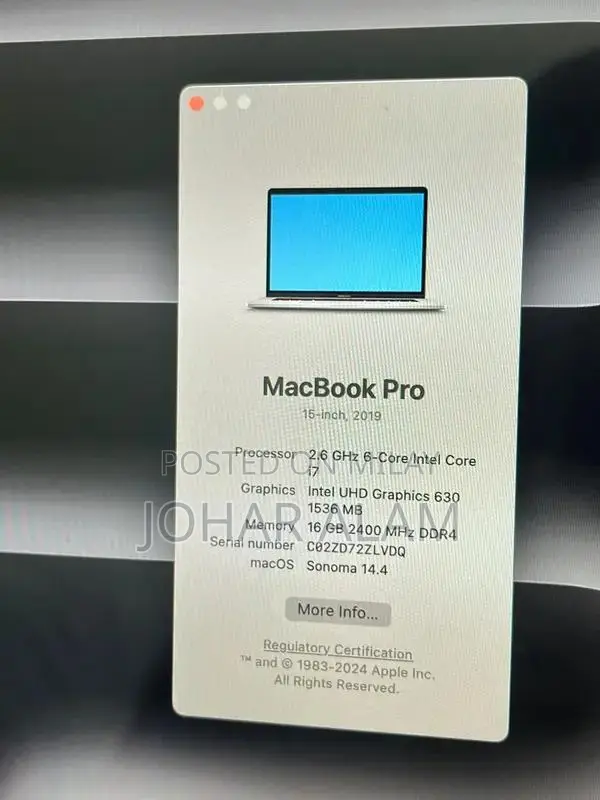 2019 MacBook Pro 15" Core i7 Laptop - High Performance