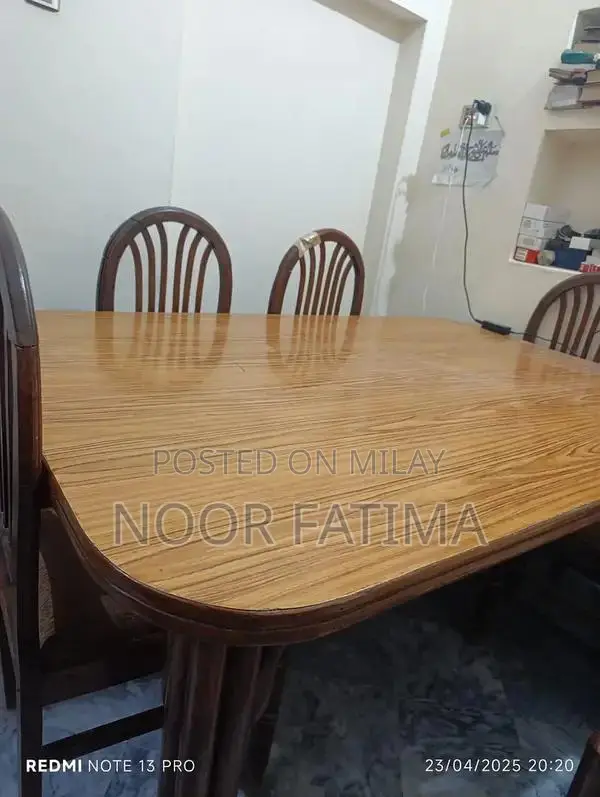 Khekhar Wood Dining Table Set with 6 Chairs