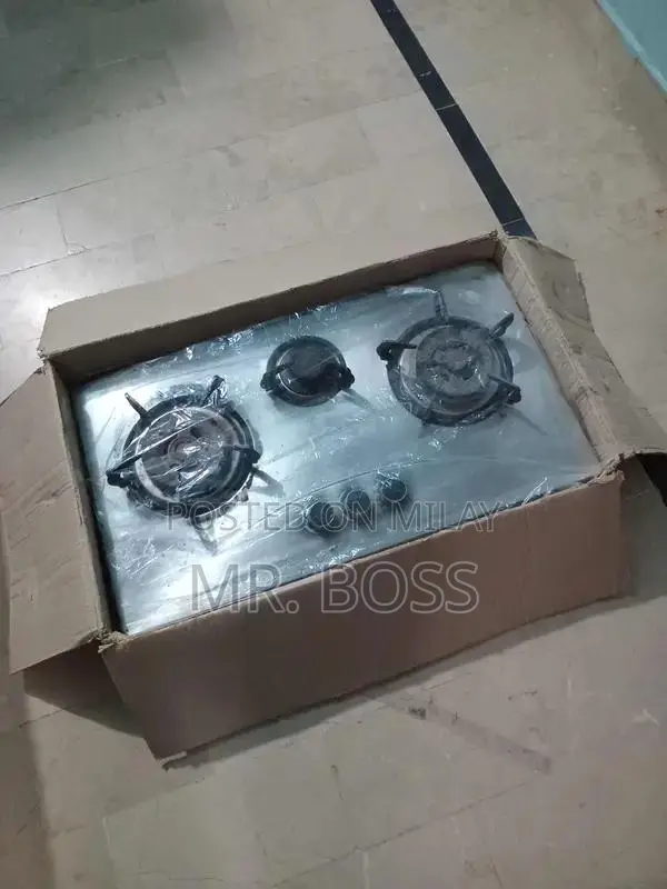 3 Burner Gas Stove with Minor Wear and Repair Potential