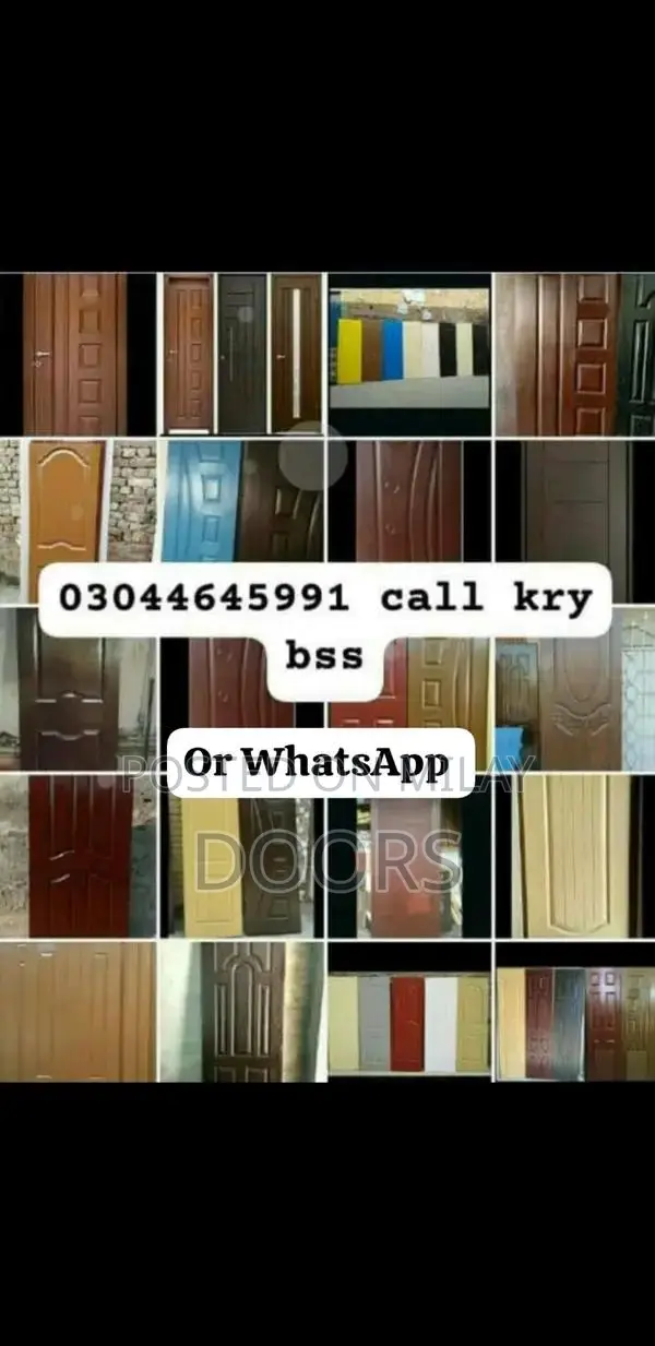 High-Quality Fiber, Wood, and PVC Doors - Multiple Designs