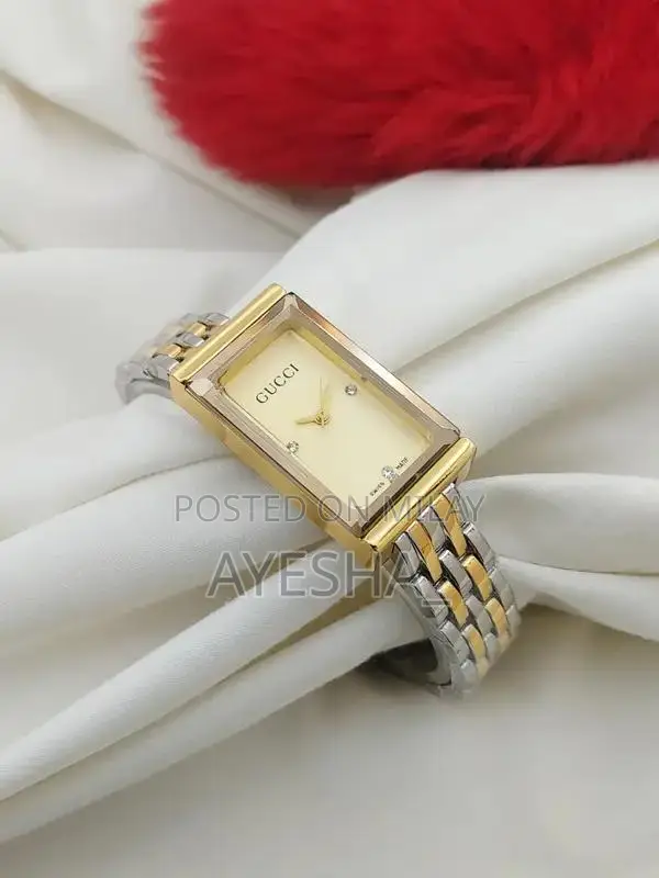 GUCCI Women's Luxury Square Stainless Steel Quartz Watch with Master L