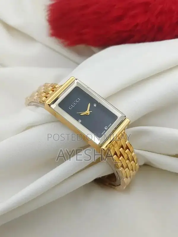 GUCCI Women's Luxury Square Stainless Steel Quartz Watch with Master L