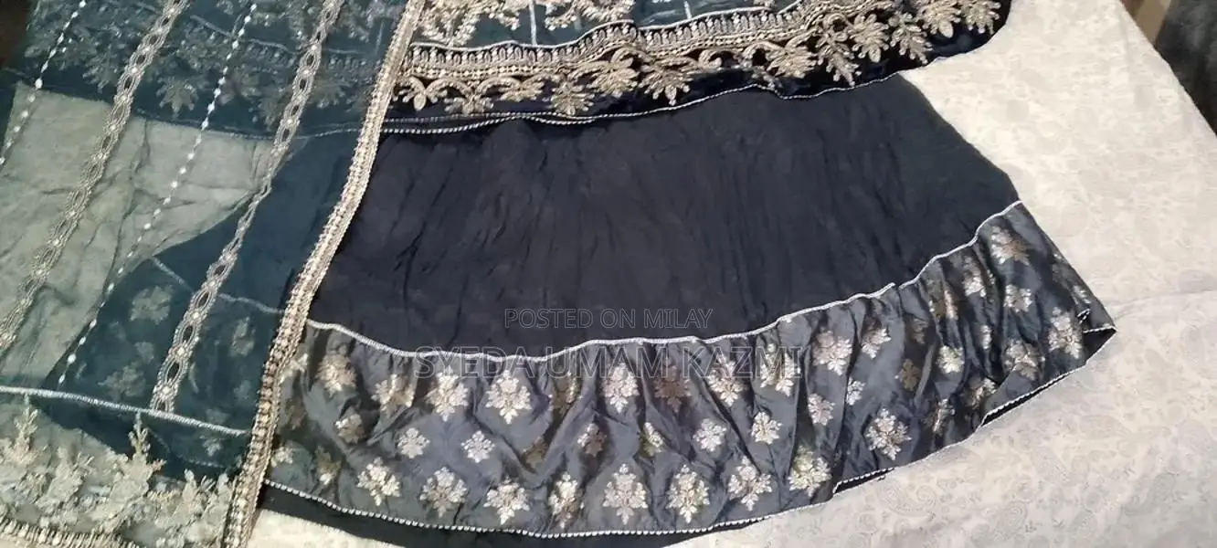 Maria B Valima Net Dress with Shirt and Sharara - Traditional Elegance