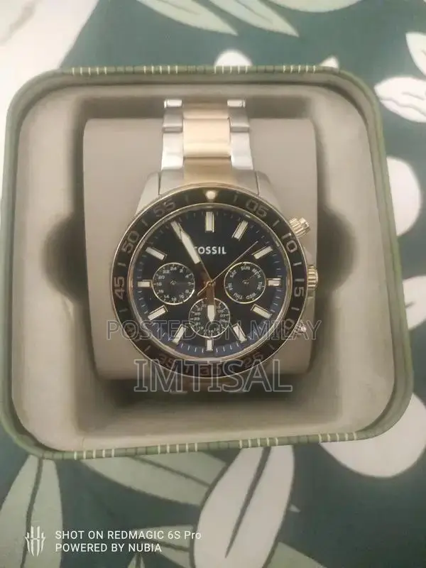 Fossil BQ 2867 Men's Watch - Silver and Golden Two-Tone Strap