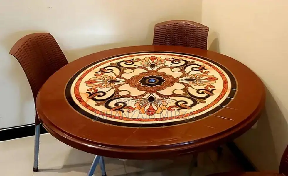 Boss Plastic Dining Table with 4 Chairs Set