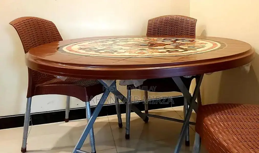 Boss Plastic Dining Table with 4 Chairs Set
