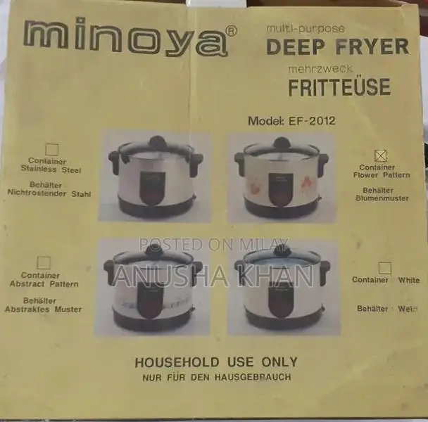 Multi-Purpose Deep Fryer with Cooking Functions