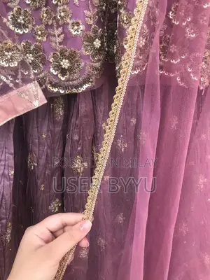 3-Piece Full Net and Crush Lehnga Kurti Set