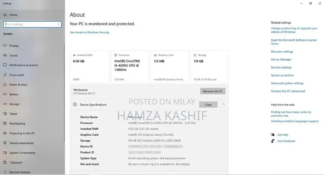 HP Laptop with Intel i5 4th Gen Processor and SSD