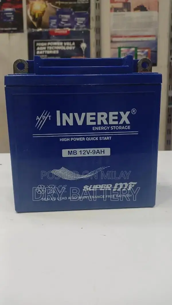 Inverex 12V 9AH Dry Battery for Suzuki 150 Motorcycle