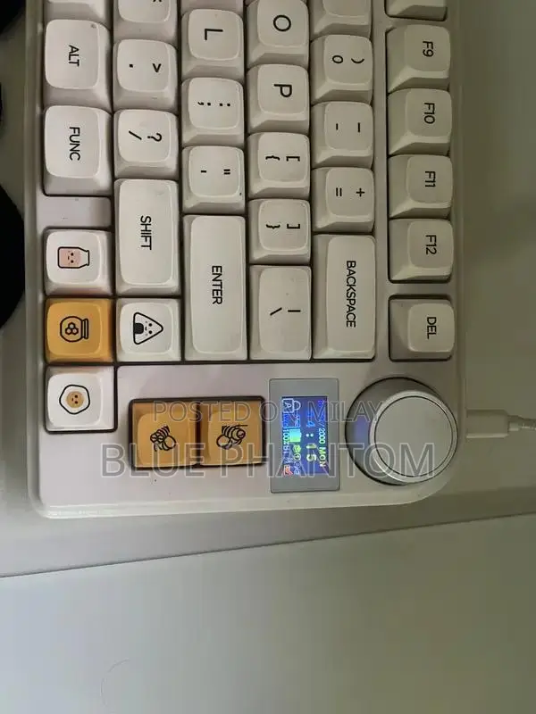 Epomaker TH80x Mechanical Keyboard with Custom Milky Yellow Switches