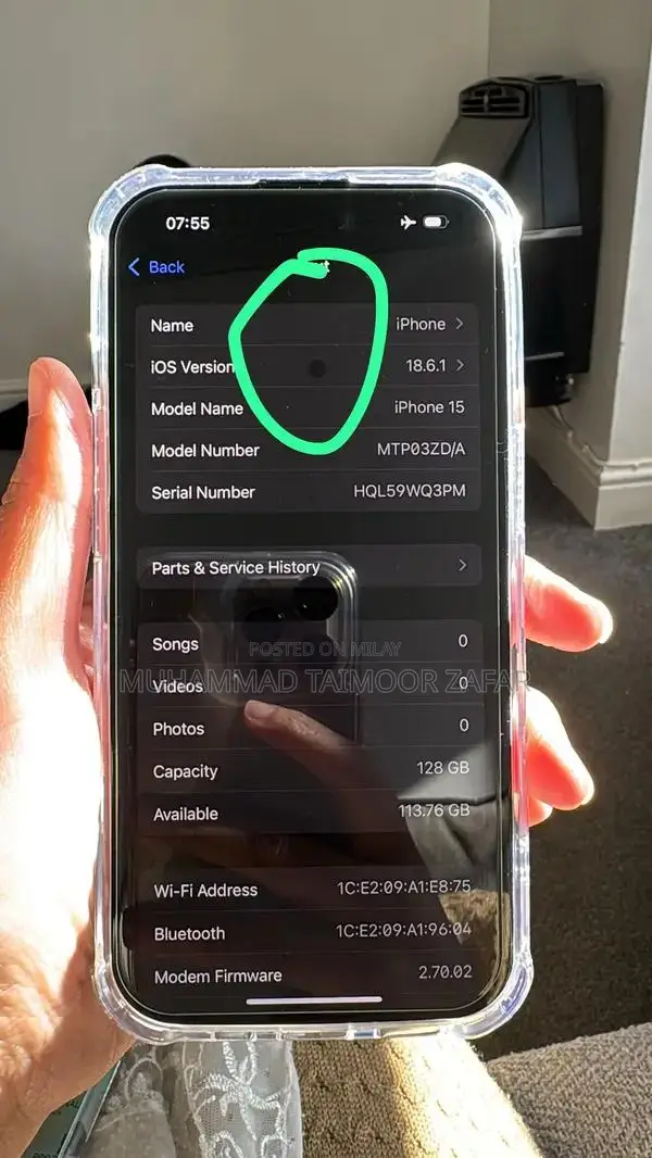 Apple iPhone 15 - Black, Nearly Pristine Condition