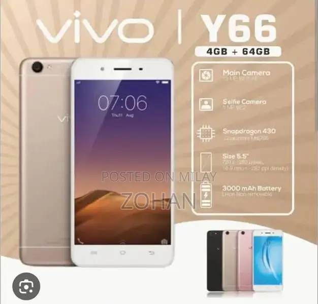 Vivo Y66 Smartphone 4GB RAM 64GB Storage Mobile Device
