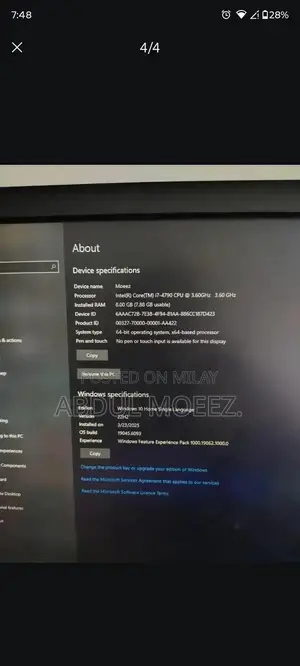 Intel Core i7 4790 Desktop PC with H81 Motherboard