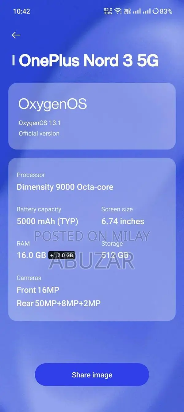 OnePlus Nord 3 Flagship Smartphone - High Performance Gaming Device