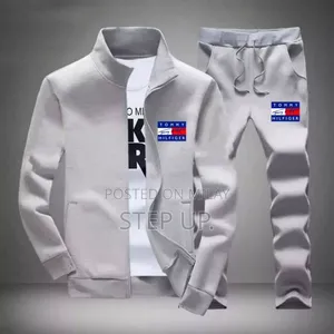 Men's Fleece Printed Zipper Track Suit.