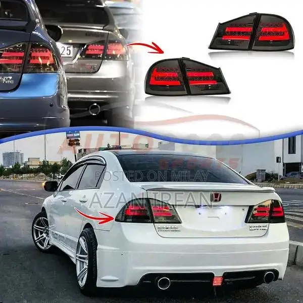 Honda Civic Reborn Smoked Edition Rear Tail Light Assemblies