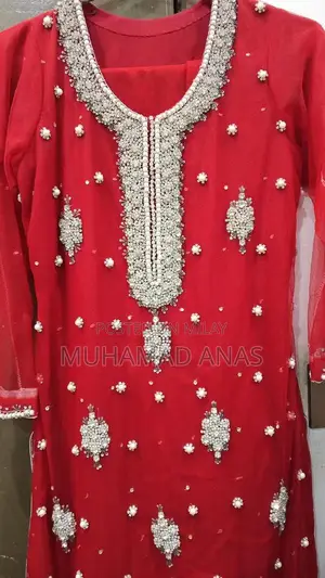 Elegant Blood Red Party Dress with Silver Embellishments