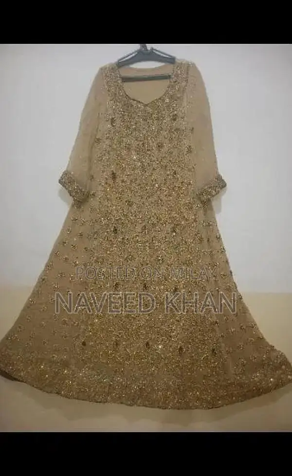 Walima Bridal Maxy Dress with Heavy Shiny Embellishments