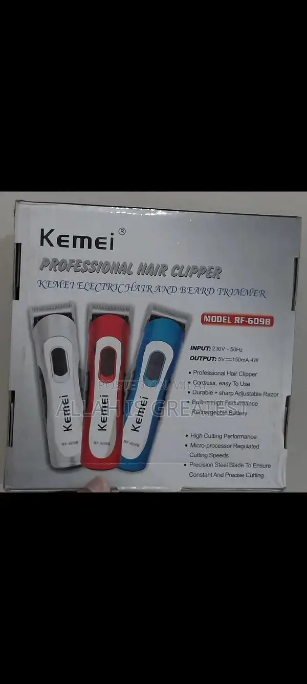 Kemei Professional Electric Hair and Beard Trimmer with Accessories