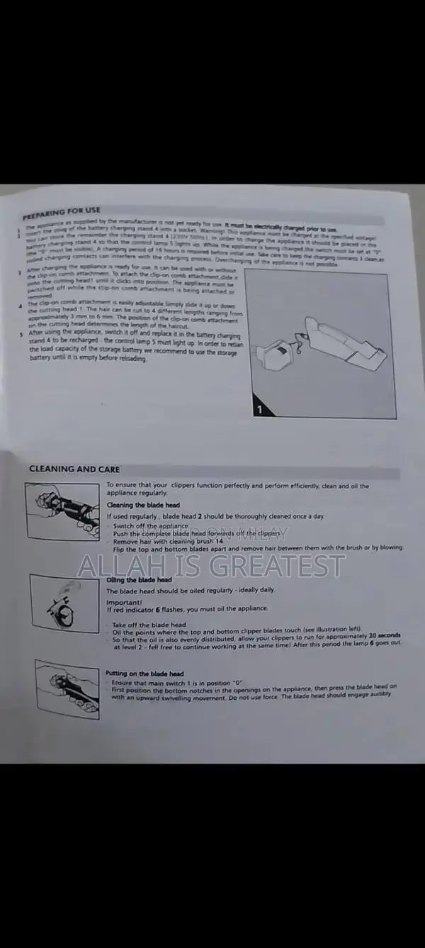 Kemei Professional Electric Hair and Beard Trimmer with Accessories