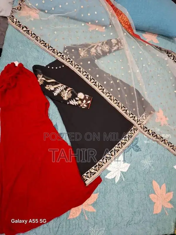 Velvet Palazzo 3-Piece Dress Set in Medium to Large Size