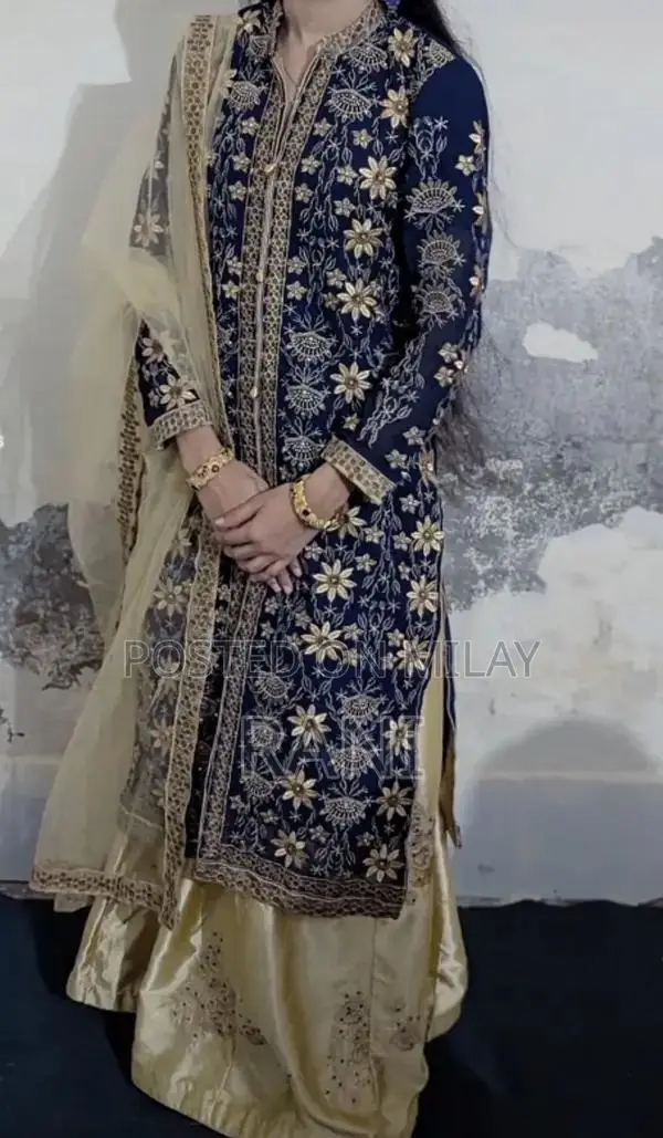 Women's Open Long Shirt with Lehngha - Gently Worn Party Wear