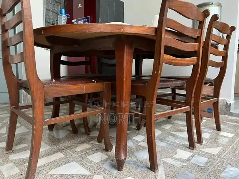 Solid Wood Dining Table with Repair Opportunity