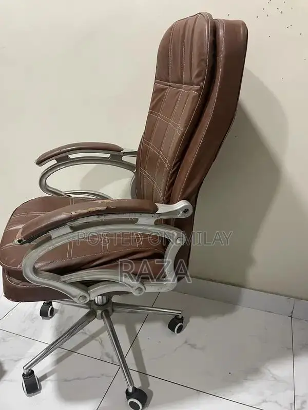 Ergonomic Leather Executive Office Chair with Height Adjustment