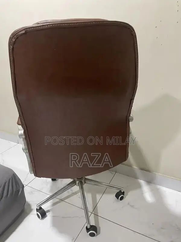 Ergonomic Leather Executive Office Chair with Height Adjustment