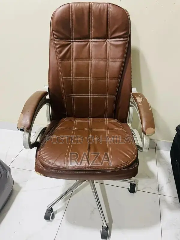 Ergonomic Leather Executive Office Chair with Height Adjustment
