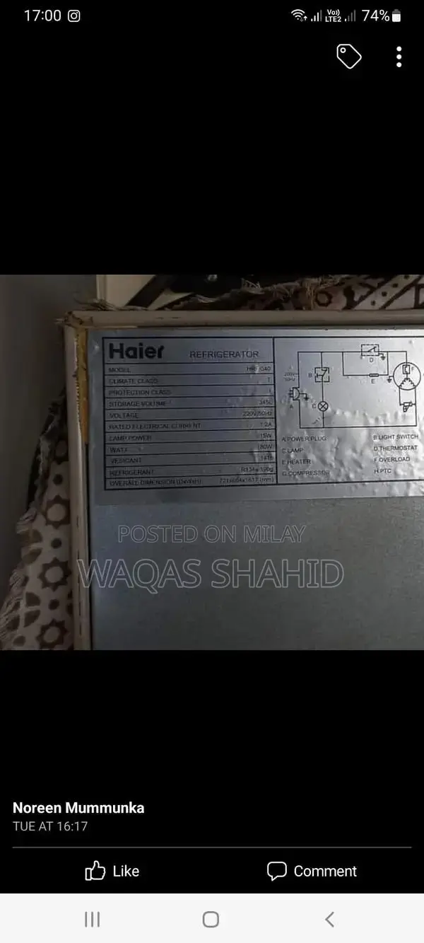 Haier 345L Refrigerator - Excellent Condition, Ready for New Home