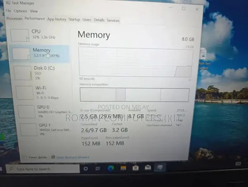 Lenovo T470p Gaming Laptop - Core i7, 8GB RAM, 256GB SSD, NVIDIA Graph