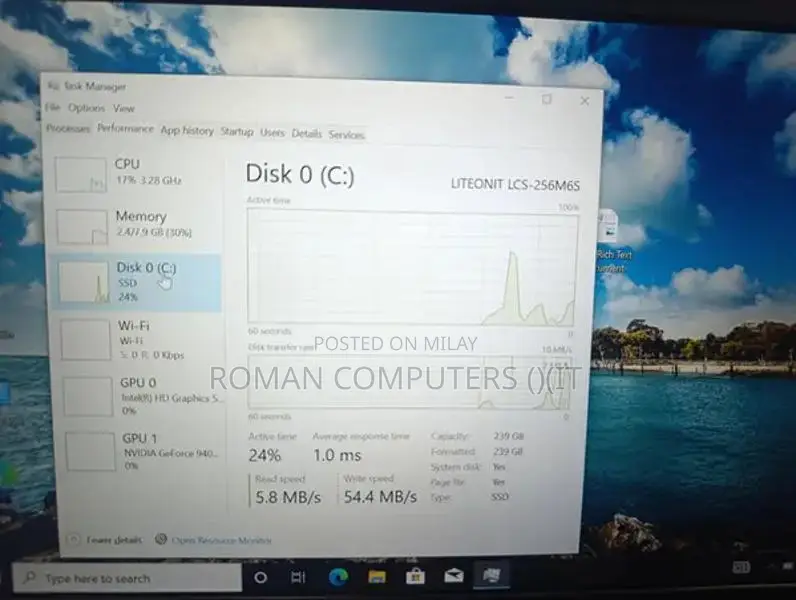 Lenovo T470p Gaming Laptop - Core i7, 8GB RAM, 256GB SSD, NVIDIA Graph