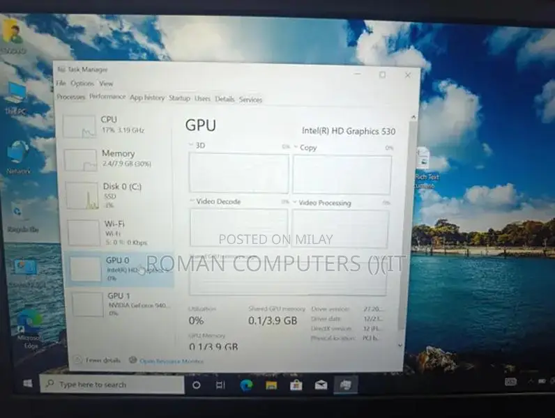 Lenovo T470p Gaming Laptop - Core i7, 8GB RAM, 256GB SSD, NVIDIA Graph