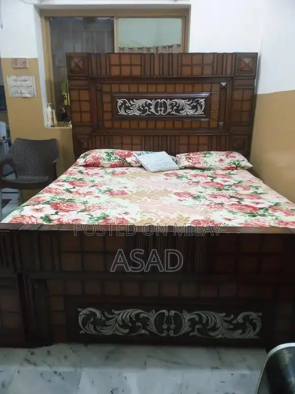 King Bed Frame - Gently Used, Solid Material, One Year Old